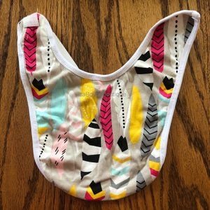 Feather Print Bib BIBFEA Handmade NWT Boutique